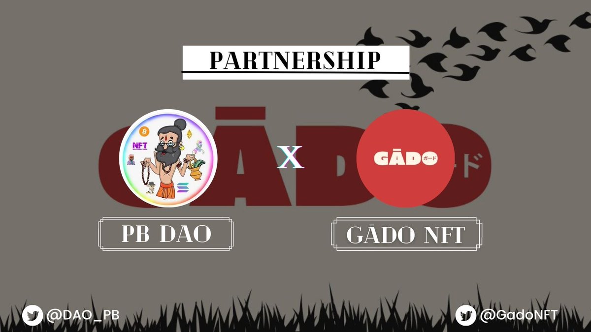 AkatsukiLabs's tweet photo. We've partnered with @GadoNFT to giveaway 4 WL Spots 🔥

1) Follow @DAO_PB And @GadoNFT
2) Like❤️ &amp; Retweet
3) Tag 2 friends in comments.

Winners Announced in 24 hours 🔥 #Giveaway #NFTGiveaway #NFT https://t.co/LdgLmTDEav