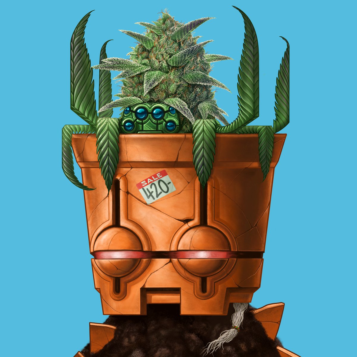 Pablo_5k's tweet photo. ⚡️DROP LIVE⚡️

"Pothead"
🤖🪴🕷️
20/20

16/20 available 
(4/20 reserved for @fluxtribe420 discord raffle)

Top 16 offers accepted at close (minimum 4.20 XTZ)

Closes:
AWST 4:20pm 22/04
EST 4:20am 04/22

@objktcom and 420 Show links in comments 👀💚 https://t.co/1KrpUc9qcb