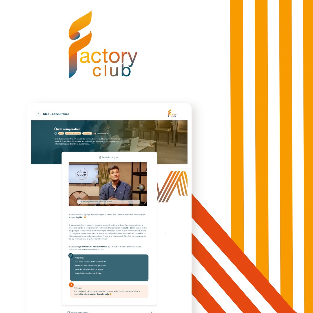 FactoryClubFR's tweet photo. Difficile de savoir où donner de la tête🤔quand on lance son #projet ? La solution digitale #MyFactoryClub🔥t’aide à le #structurer et à le rendre #mature pour le présenter à des #investisseurs lors de #LaDraft le 1er Juillet 2022 !  

🔥https://t.co/6yxHAuohzR 🔥 https://t.co/HN35ufWwCK