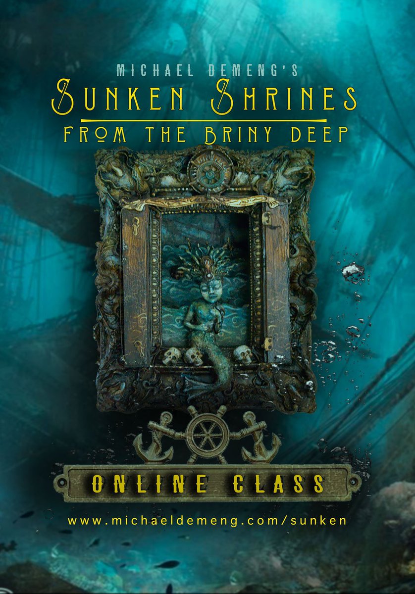 Online workshop coming soon. Sunken Shrines from the Briny Deep!  Earlybird Dealio until May 2nd michaeldemeng.com/online-classes…
