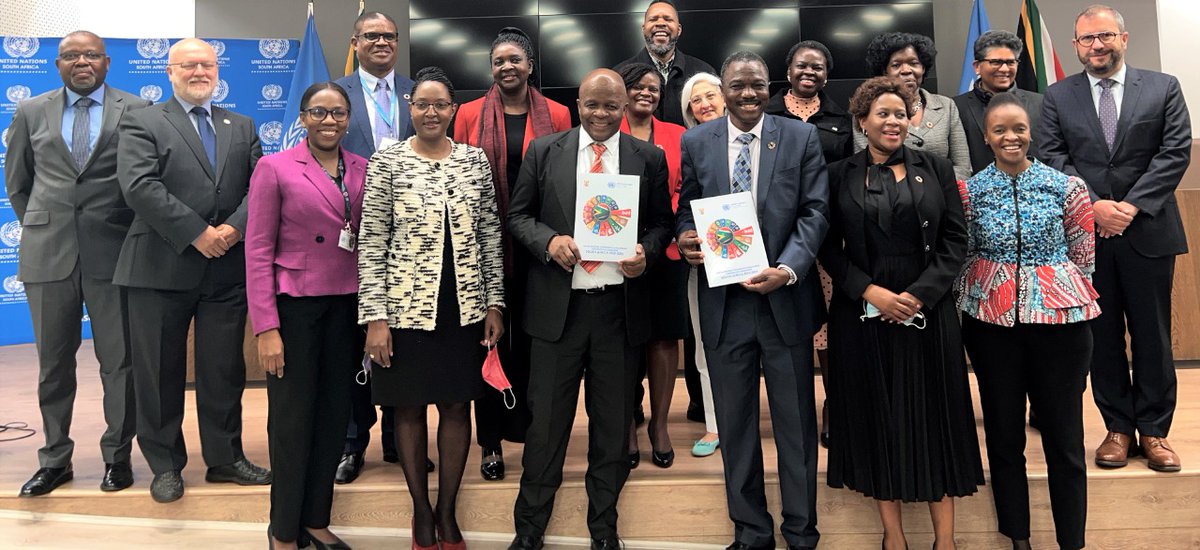 UNICEF_SA's tweet photo. "The #UNSCDF is critical in guiding how we secure the future of children in South Africa. It is a broad anchor for us to support them." UNICEF SA Deputy Representative @muriel_mafico at the signing of the United Nations Strategic Cooperation Development Framework in Pretoria. https://t.co/hCMox9dr29