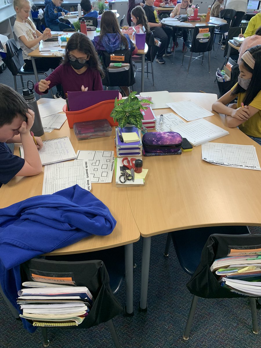 MrsFoxLPS's tweet photo. Mathematicians hard at work on their zoos! #ivyhillleague https://t.co/ZaIbOJYnAe