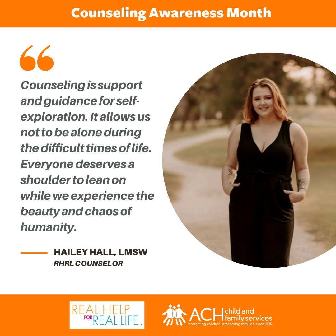 ACHChildFamily's tweet photo. Learn more about our free counseling services to youth, ages 6-17, and their families through our program @RealHelpRealLif. Call 817.336.HOPE (4673) to schedule an appointment. 

#KidsCantWait #FamiliesCantWait #CounselingAwareness https://t.co/lC2Q5W8xoP