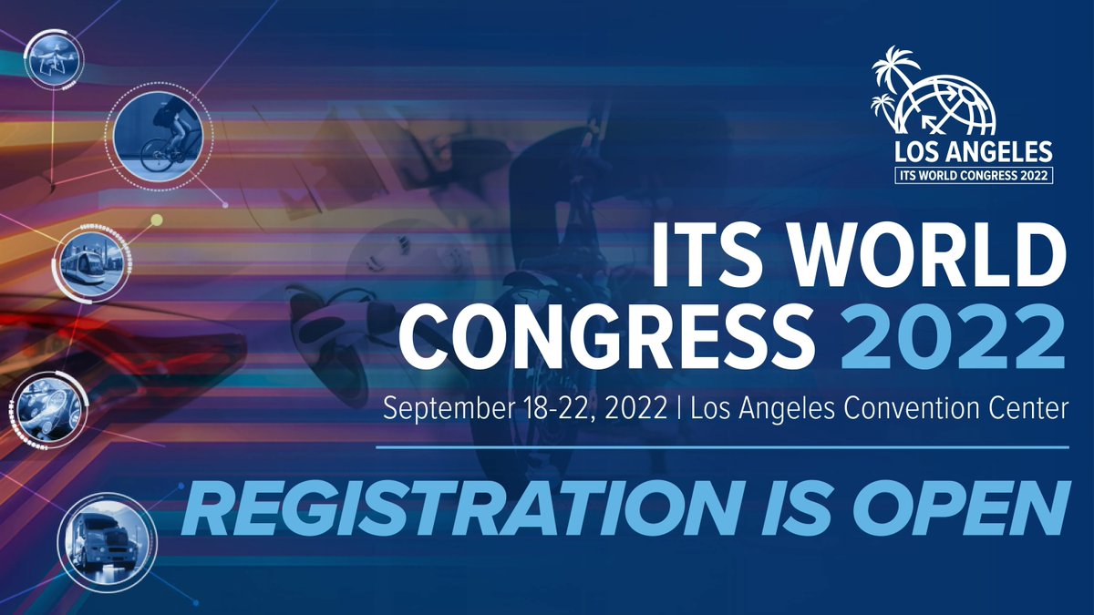 ITSAEvents's tweet photo. Registration for ITS World Congress 2022 is OPEN. Follow the link below to register for the premier #ITS event of the year. We can’t wait to see you in Los Angeles, September 18-22, 2022! #ThisisITS #ITSWC2022

Register today: https://t.co/HHrNuiuTHG https://t.co/k1UMBq6YiK