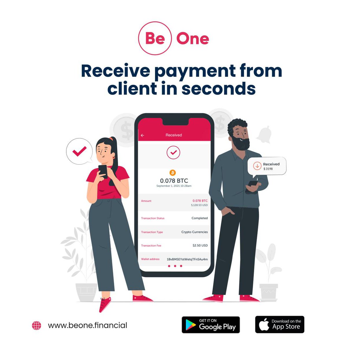 BeOneFinancial's tweet photo. Do you have an international business?
Are you a freelancer?
Do you have challenges receiving payment from international clients?
Get the Be One App and receive payment either in Fiat or Crypto for free.
#BeOneFinancial #Cryptocurrency #crypto #multicurrency #payments https://t.co/tceTJwdtbs