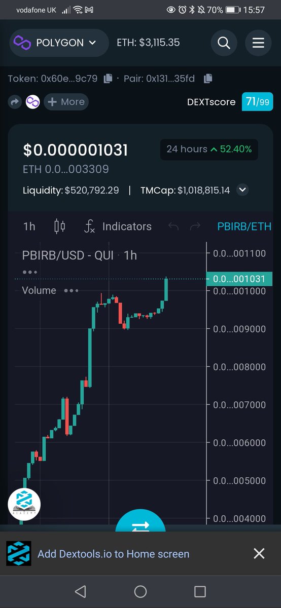 Merlin080592's tweet photo. @ParrotlyFinance $PBIRB is hungry for 0s, just eaten one, many more to go 🚀 https://t.co/wjDDdw8QGR