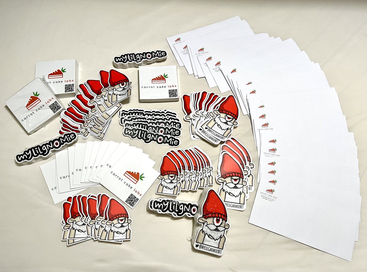 mylilgnomieNFT's tweet photo. Did someone say FREE STICKERS &amp; WL??

We did!🍄

➡️Here’s how to get a free Gnomie sticker pack sent to you:
1️⃣Follow @mylilgnomieNFT 
2️⃣Like &amp; RT this post!
3️⃣Tag 5 friends! 

Winners will be announced in 48hrs and will be DMed further instructions.. Good luck!🛡#gnomietakeover https://t.co/mCv6sgFr3H