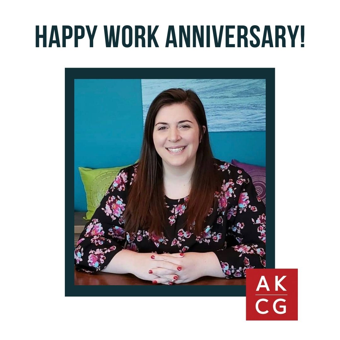 AKCGfirm's tweet photo. Happy work anniversary to Michaela! In her first year on the team, Michaela has contributed greatly and we’re super grateful for her dedication to the #AKCGteam! https://t.co/NpDUU5V739