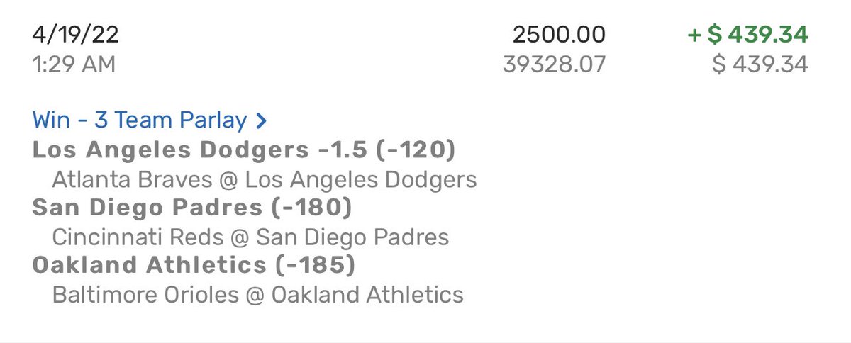 MrHollywoodEast's tweet photo. #MLB Clapper 4/18

Another one from the books 📚!

Tap in, Link in bio.

YTD straight bets 7-4 +2.5u 
Parlay 4-1 +10.65u 🔥🔥🔥

#JustAnotherPlay #GamblingTwitter #PrizePicks #ElitePicks #Patreon #sportsbettingpicks #AlwaysLA #DrumTogether #TimeToShine https://t.co/8OsNepf4fZ