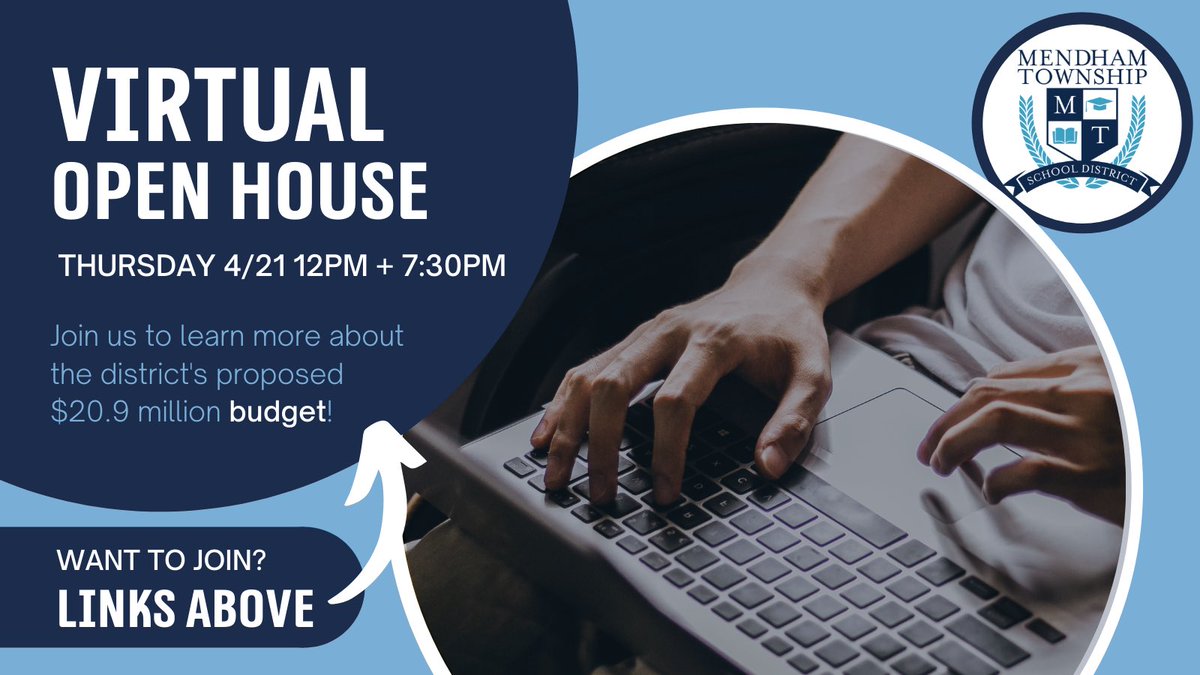 REMINDER: We'll hold two virtual sessions at 10 AM and 7:30 PM to answer your budget questions. Come prepared by reading the online FAQs!
2022 FAQs - Mendham Township School District (mendhamtwp.org)