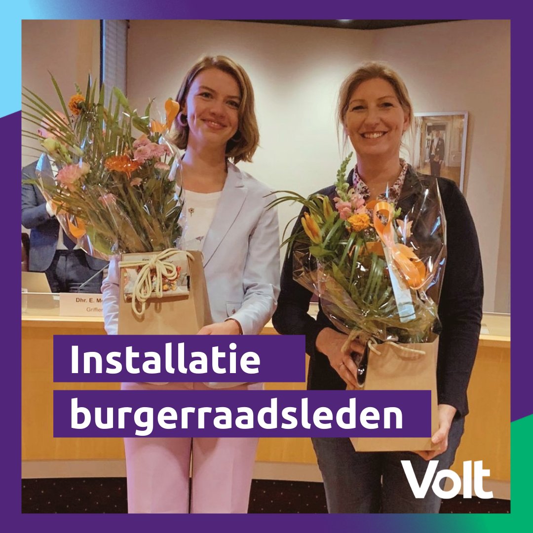 Het is officieel! 🥳 Zonet samen met <a href="/Janetiserook/">Janet Manden</a> geïnstalleerd als burgerraadslid van <a href="/VoltZwolle/">Volt Zwolle</a> in de gemeenteraad. 

We mogen het woord voeren in rondetafelgesprekken en debatten.  Samen met @CankutErcan vormen wij de Zwolse fractie van Volt 💜😊 Zin in!