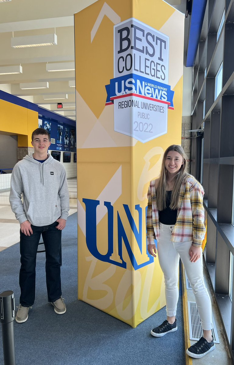 coryha1's tweet photo. First college visit for these two! #UNK https://t.co/HrHsOmVzgW