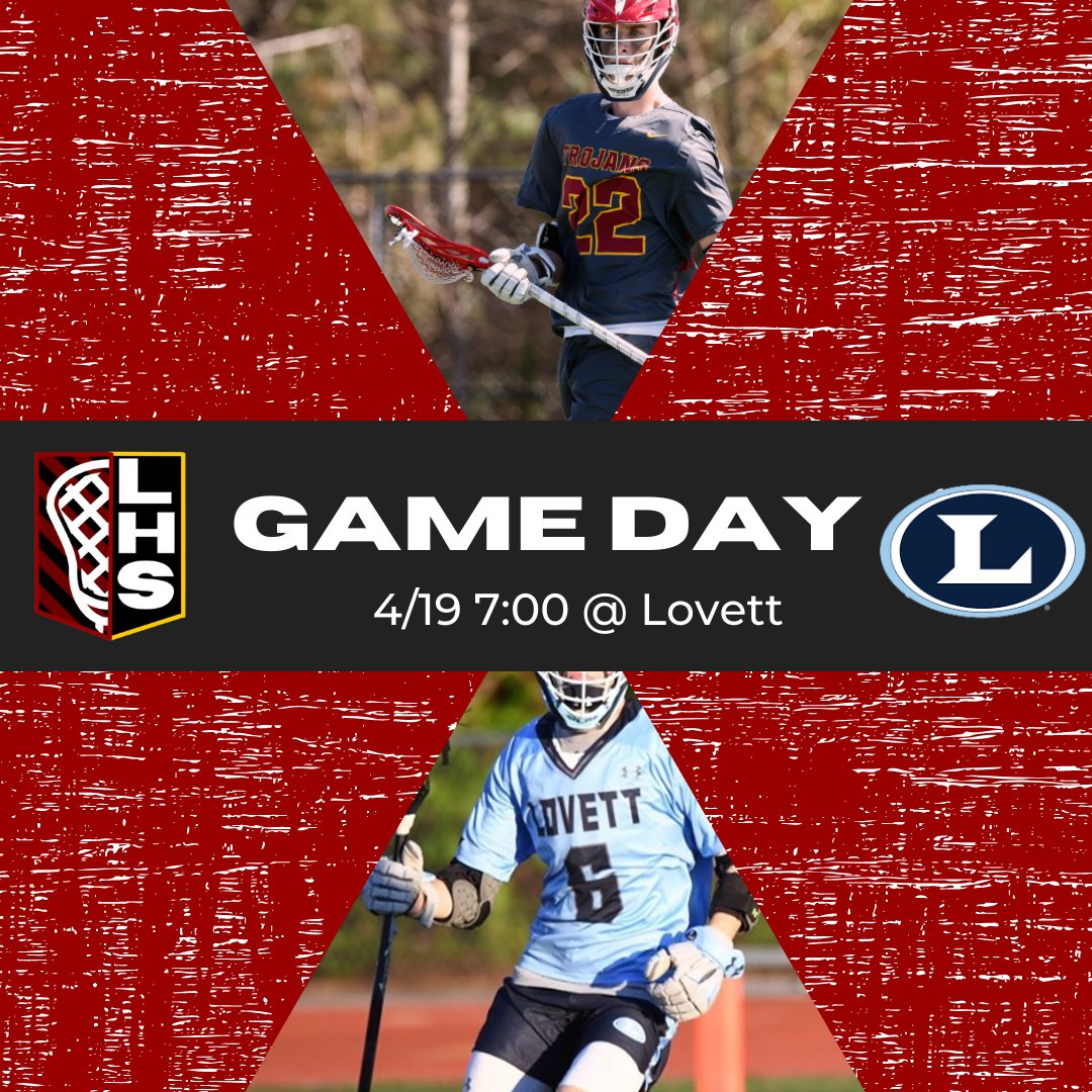 Boys LAX heads to Lovett today! #trojanlax