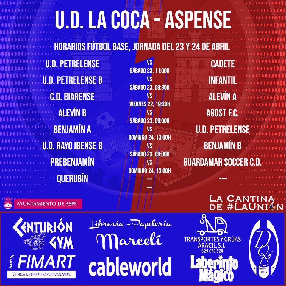 Comienza la recta final de la temporada para la Unión.
El senior visitará un campo complicado al acecho de que una carambola pueda hacer que aumenten las posibilidades de ascenso.
Alea jacta est!
Suerte guerreros de la Unión 💙❤️