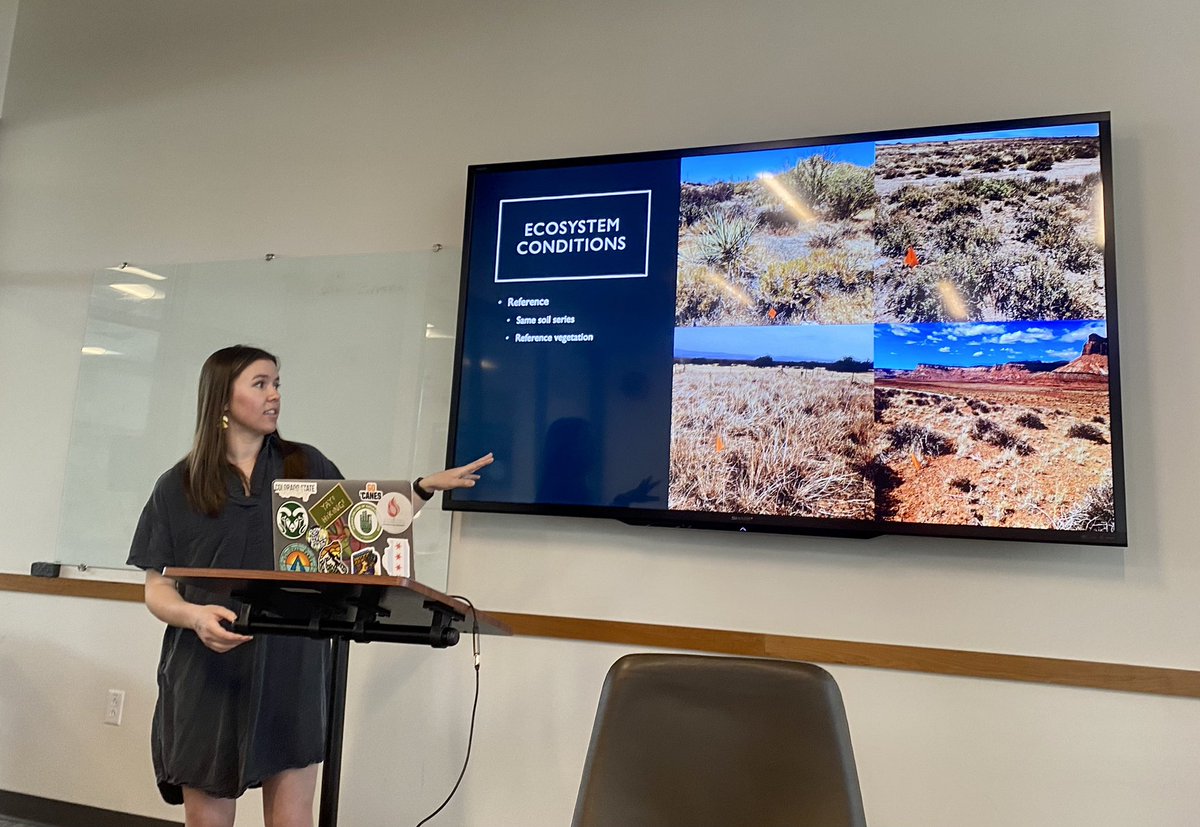 Dr. Carrie Havrilla (@carrie_havrilla) on Twitter photo First-ever graduate of the <a href="/DrylandLab/">Dryland Ecology and Management Lab</a> Jessie Fagan presented her Honors Thesis today on the effects of dryland #restoration on physical soil characteristics in the #RestoreNet project 🎉 <a href="/WarnerCollege/">CSU Warner College</a> <a href="/FRStewardship/">Forest and Rangeland Stewardship</a> First-ever graduate of the <a href="/DrylandLab/">Dryland Ecology and Management Lab</a> Jessie Fagan presented her Honors Thesis today on the effects of dryland #restoration on physical soil characteristics in the #RestoreNet project 🎉 <a href="/WarnerCollege/">CSU Warner College</a> <a href="/FRStewardship/">Forest and Rangeland Stewardship</a>
