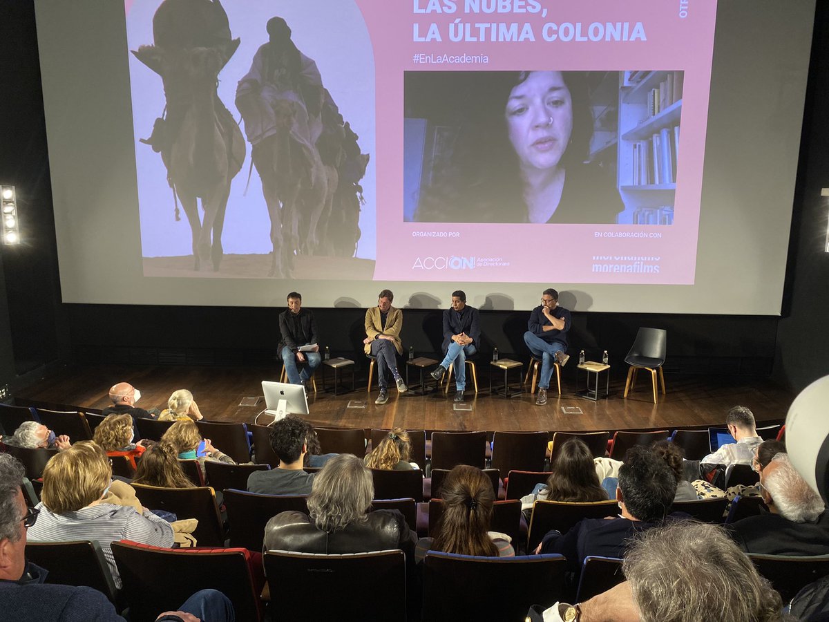 Rasd_TVOficial's tweet image. Academia de las Artes y las Ciencias Cinematográficas  invita a @SofCastanon, @PODEMOS @LongoriaAlv, productor de “HIJOS DE LAS NUBES”, @abdulahfpe , delegado del @Polisario_Es, y @carlosbardem, actor y escritor, para reflexionar sobre la actual situación del pueblo #saharaui.
