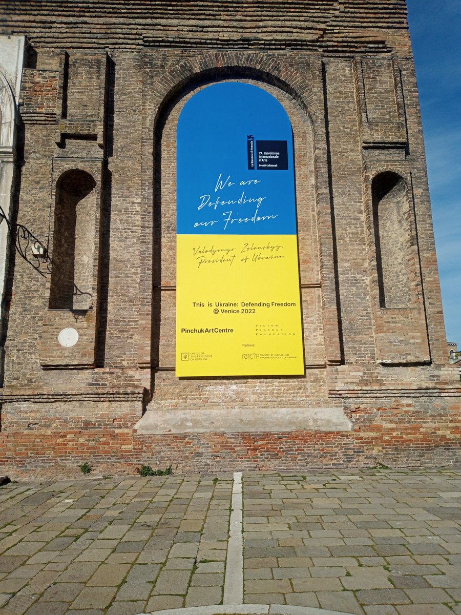 sanmarcopress's tweet photo. #Venice #Bienniale defending Ukraine https://t.co/Dq2Zawdk44