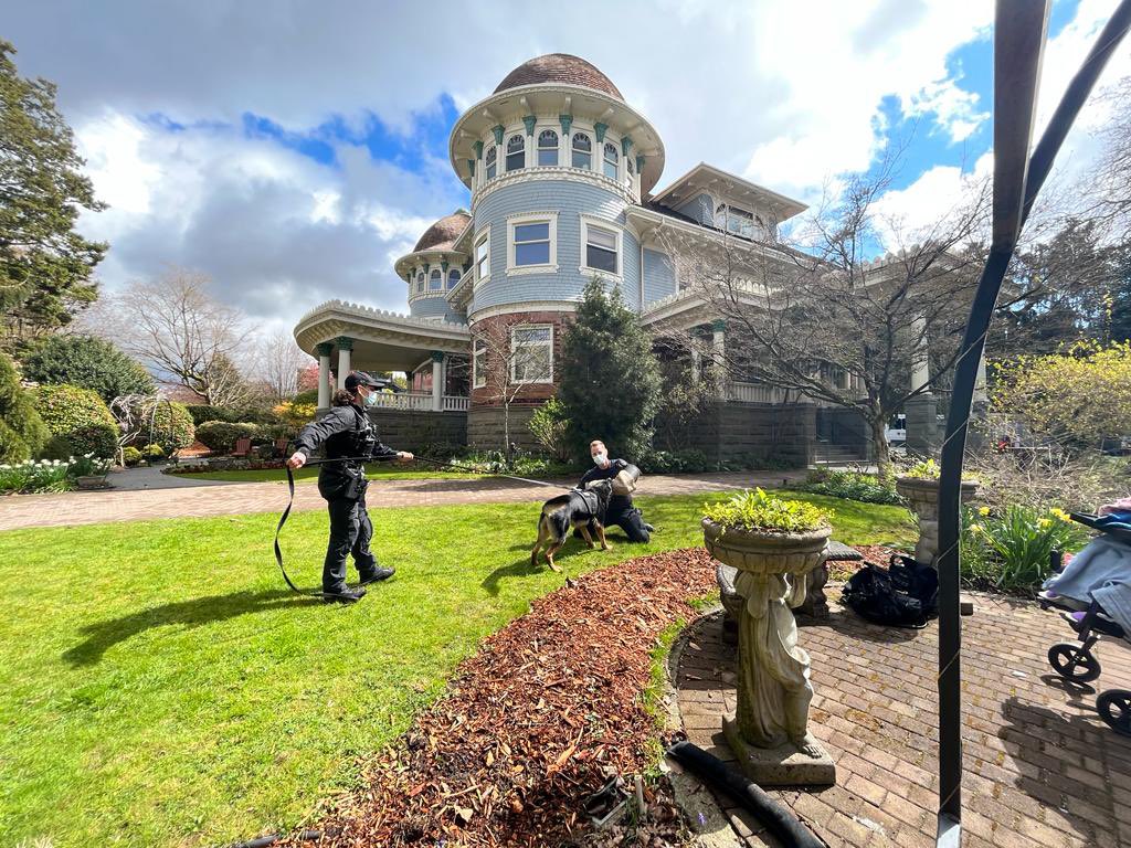 One of the best parts of our job is getting to meet brave youngsters like this little gentleman who is spending some time at Canuck Place. Thank you PSD Jade, Solo and Dak and their handlers for making this little boys day a little brighter. 

See comments for videos