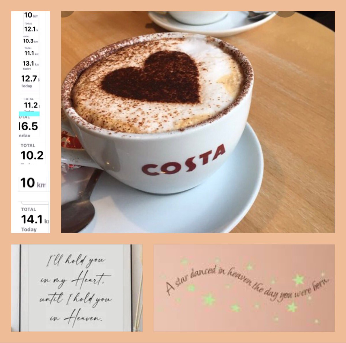 hood_mamoona's tweet photo. Nice Costa treat after a perfect walk 
Day 11: 6 miles + walk ✔️2 days left and 2 more challenges #Challenge13 @SandsUK 💙😇💙 for my little star in heaven ✨
https://t.co/2EhJMvYf6d https://t.co/sajqMf7gXF
