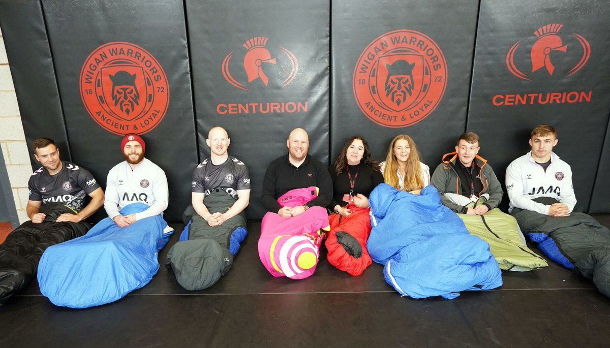 TheBrickWigan's tweet photo. The amazing @WiganWarriorsRL are getting ready for #TheBigSleepout on Friday !🏈 🏕️ Join us and help the fight against #poverty in our borough. DONATE > https://t.co/89EId3TBWa REGISTER > https://t.co/t4e5jABrea #EndPoverty #WWRL #CharityTuesday #EndPoverty❤️#CommunitySupport https://t.co/rgKR8p0hjo