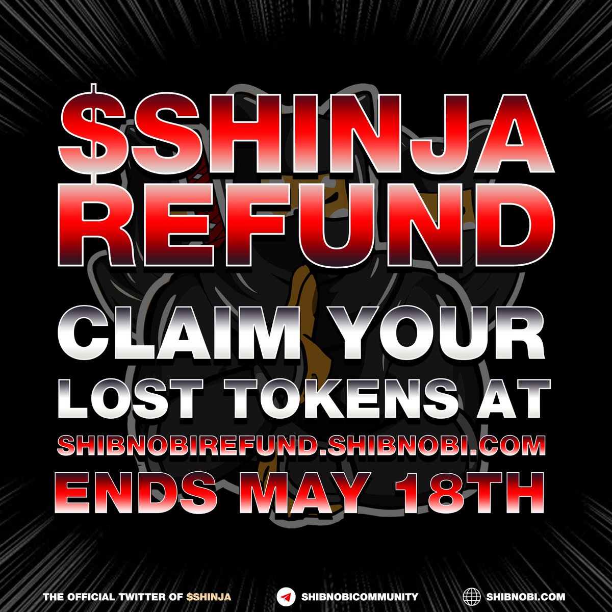 🥷⛩🔥
shibnobirefund.shibnobi.com
#Shibnobi #Shinja #ShibnobiArmy #ShinjaBSC $SHINJA