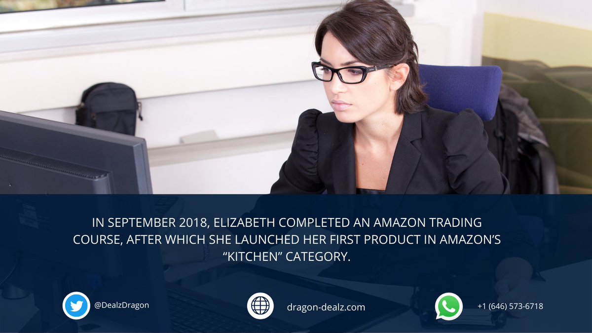 In September 2018, Elizabeth completed an Amazon Trading Course, after which she launched her first product in Amazon’s “Kitchen” category.

#technology #course #AmazonPrime #AmazonAffiliate