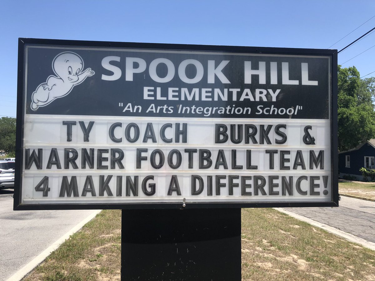 Thank You To Spook Hill Elementary  For Allowing <a href="/WarnerUFootball/">Warner Football</a> 🦁🏈To Come and Speak With your Students and Be Difference Makers At your School. 

#MoreThanJustAGame #RoyalFamily