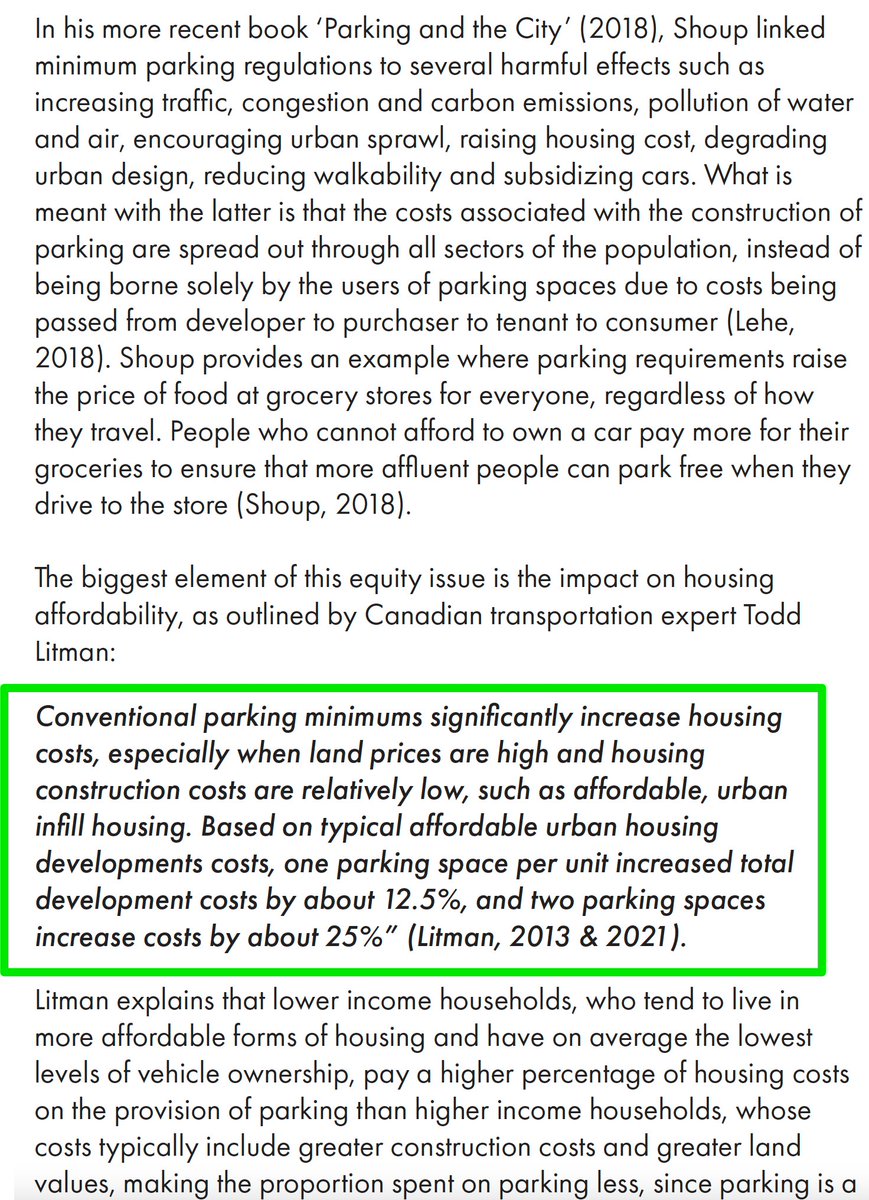 jesse_helmer's tweet image. We are talking about parking requirements in #ldnont. Getting rid of parking minimums for residential developments, especially near transit, can help make new infill housing more affordable. From the staff report: