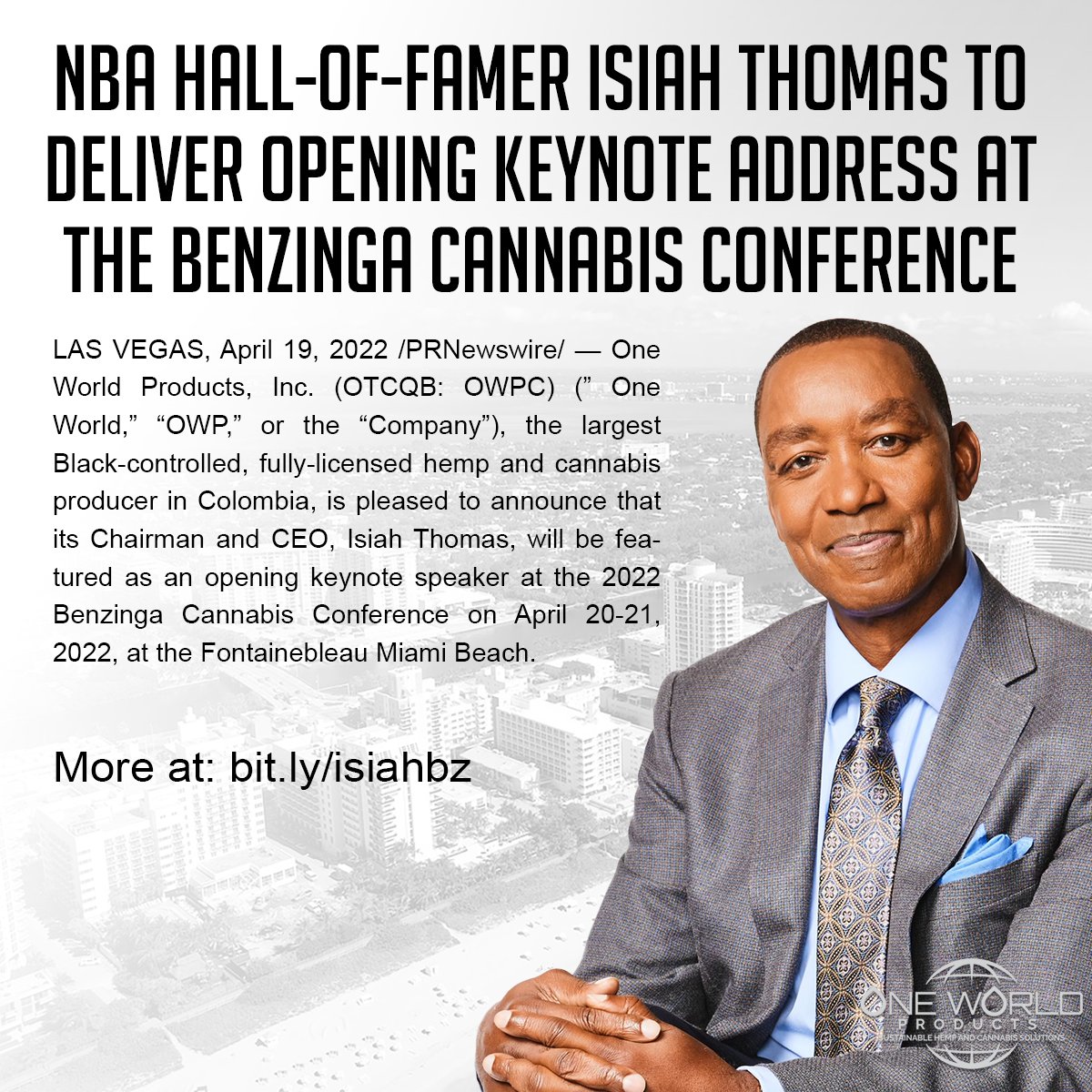 OneWrldProducts's tweet photo. “Bigger picture, we believe HEMP IS THE NEW PLASTIC(TM)” - @IsiahThomas - Chairman &amp; CEO, One World Products

https://t.co/uo2TKIYea4 https://t.co/JBGr7QPMG4