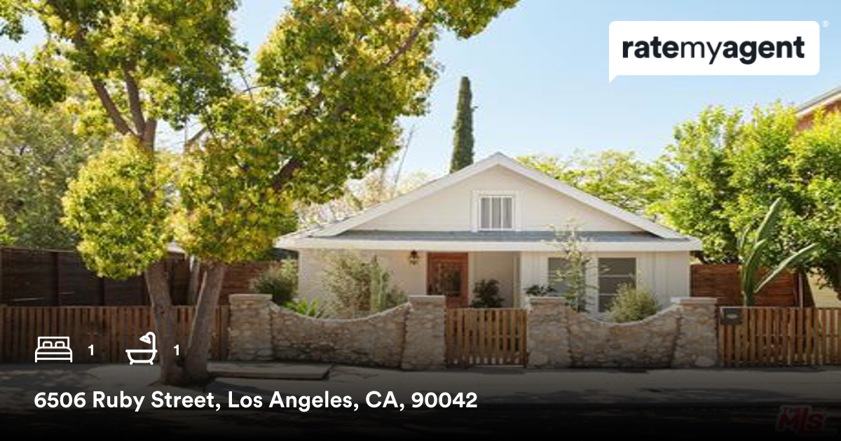1 🛏 1 🛀  
📍 6506 Ruby Street, Los Angeles, CA, 90042

My latest sale on #ratemyagent
rma.reviews/hnFQ2AzSutZC