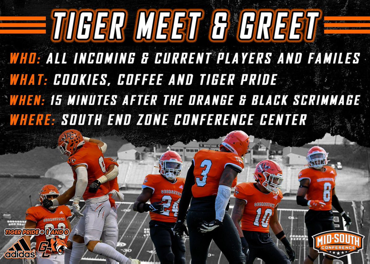 For our Tiger families coming to see us Friday evening, please consider stopping by after the scrimmage

#TigerPride🐅