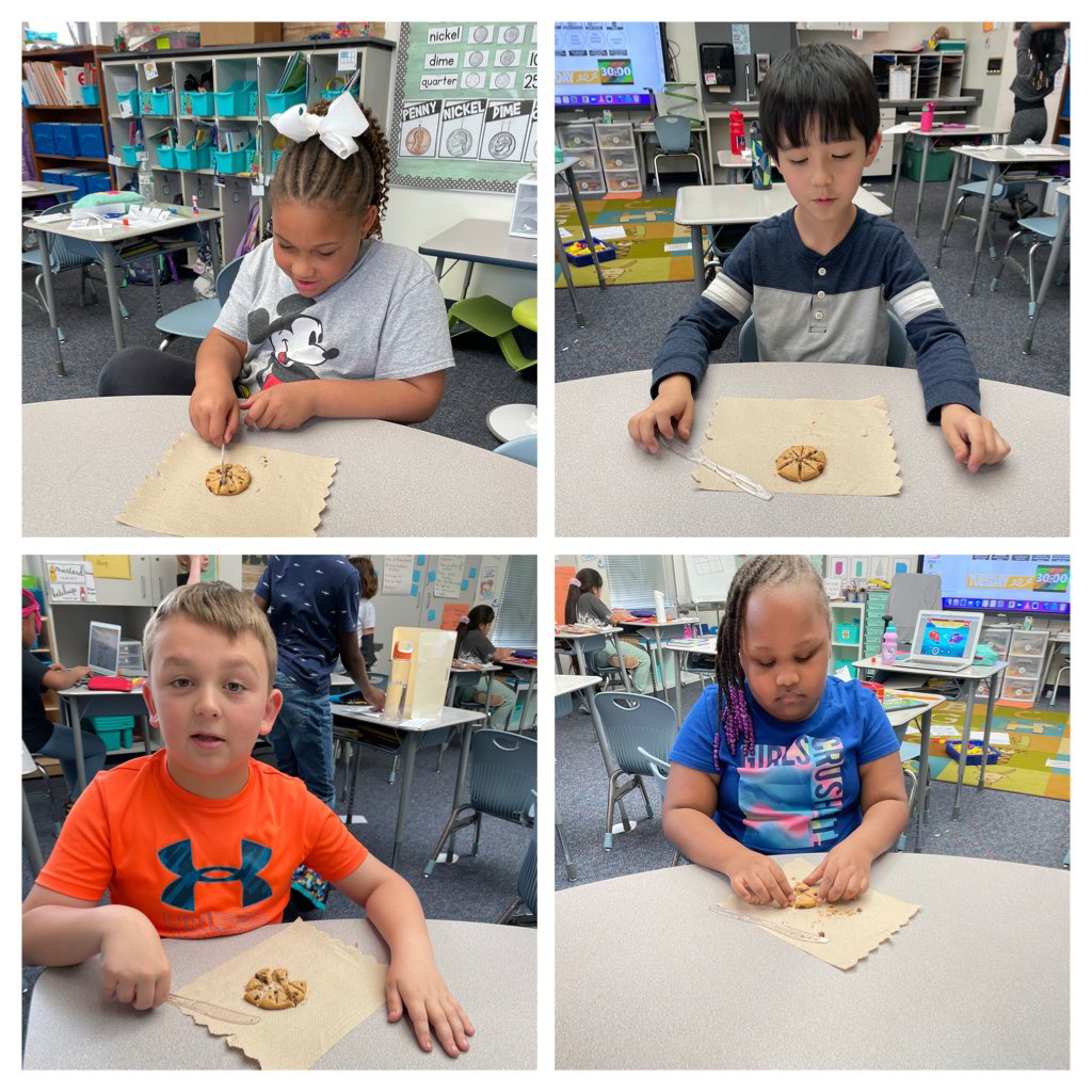 Learning about fractions by partitioning cookies. <a href="/McNeil2ndGrade/">McNeil Elementary 2nd Grade</a> <a href="/McNeilElem/">McNeil Elementary</a> <a href="/McNeil_PTO/">McNeil PTO</a>