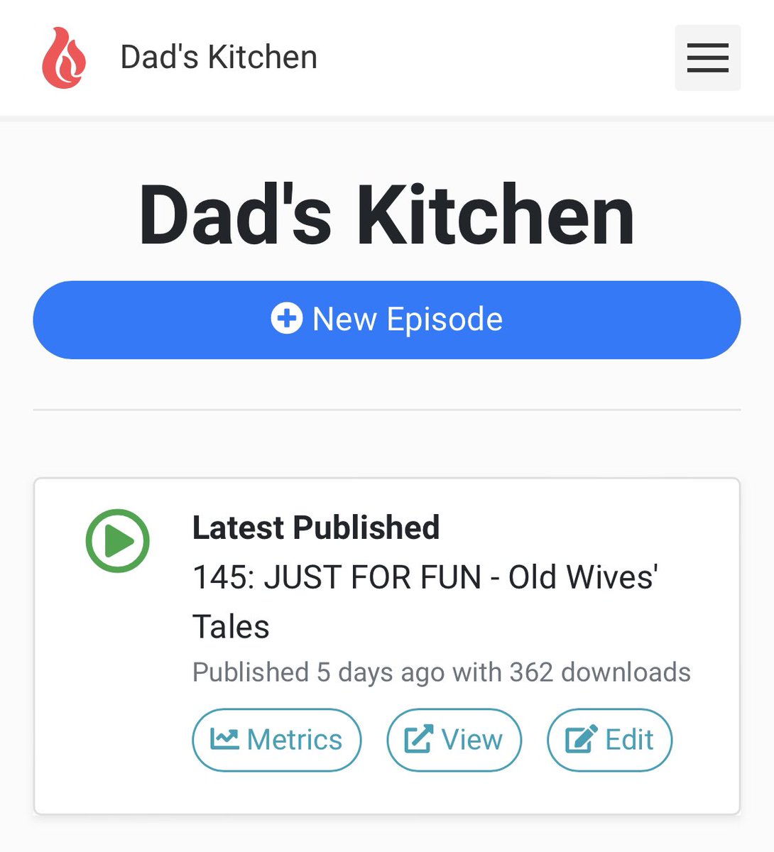 dadskitchenco's tweet photo. Cool to see this episode do so well. Have you listened yet? What did(n’t) you like about it? https://t.co/NqZzWtqqfc