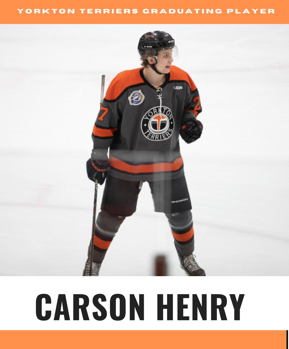 SJHLTerriers's tweet photo. Spending 3 years and 119 games in a Terrier uniform is what Carson Henry will finish his junior career at. 

Henry joined the Terriers in 2019, and made an impact especially at the face off dot!

Thank you Hank, and Family for all you’ve done! 

Best of luck!

#Terriers https://t.co/SsFRJ0fh5U