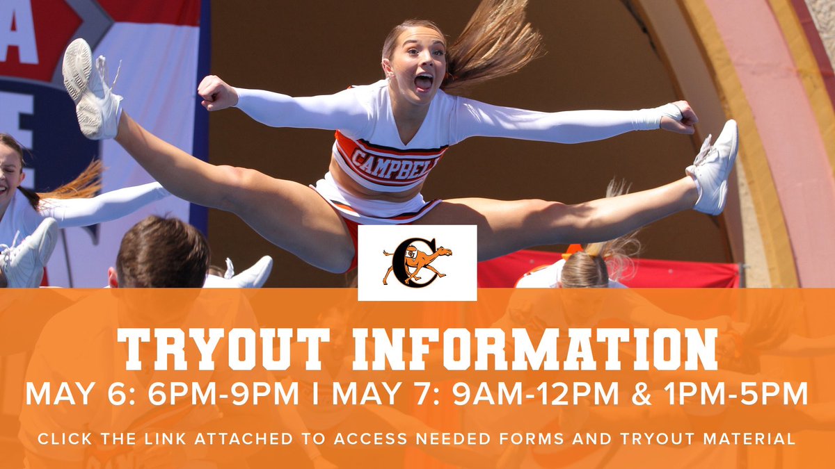 GoCamelsCheer's tweet photo. https://t.co/gkrwSr8B8Z Tryouts are less than 3 weeks away! Click the link to access forms and tryout material ✅🐪 https://t.co/GkezPHNQT0