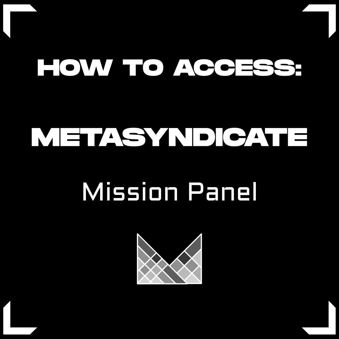 🚀 Our DAPP Platform is live! 🚀
All you have to do in order to log in is to connect MetaMask, connect your Discord and, if you aren't Whitelisted or an OG Holder, add in a referral code! 📲 

✅ Join MetaSyndicate today here: linktr.ee/MetaSyndicate