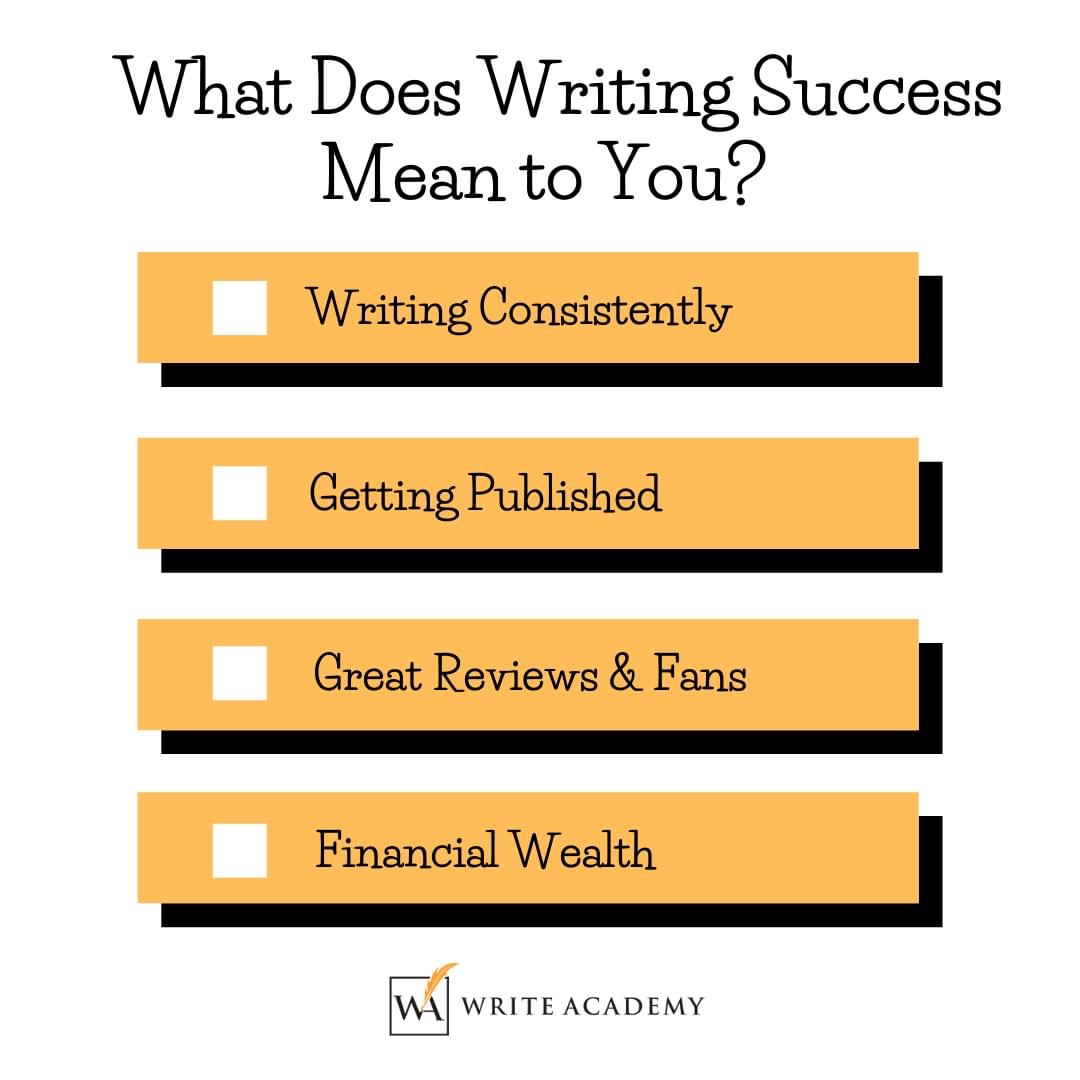 write_academy's tweet image. What does writing success mean to you? Share with us in the comments! (can be more than one)