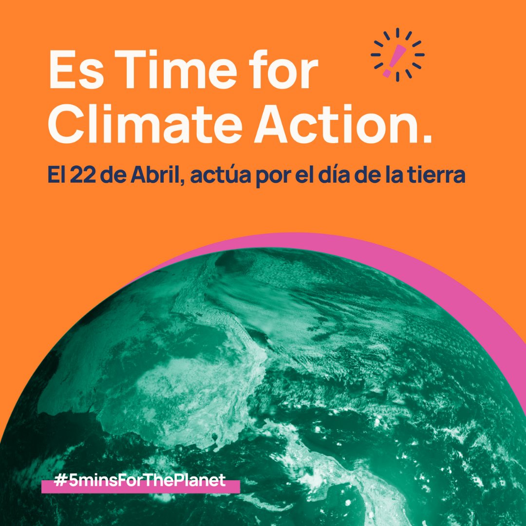 cupon_es's tweet photo. Únete con nosotros el 22 de Abril al Día de la Tierra #5minsForThePlanet https://t.co/IFfaIekhay