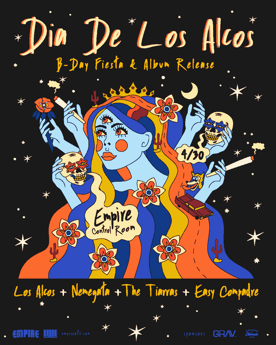 🎊 It's a celebration! <a href="/LosAlcos/">Los Alcos</a> is dropping their first full length album, 'Dia De Loa Alcos,' on 4/30. Come celebrate w/ them, <a href="/nemegatabanda/">NEMEGATA</a>, <a href="/thetiarras/">the tiarras</a>, and Easy Compadre! at Empire Control Room!

🎟️: l8r.it/Jr7g