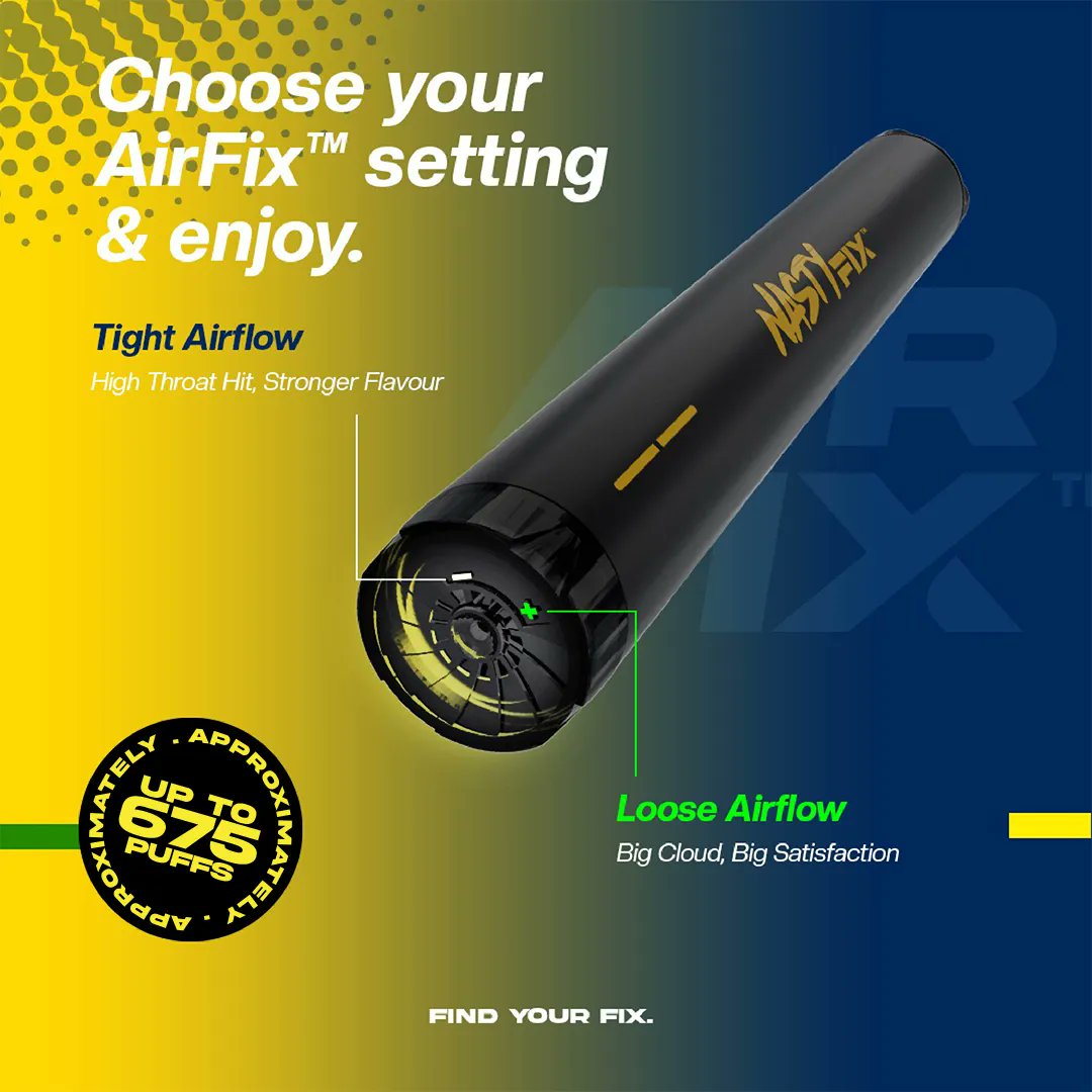 Nastyjuiceeu's tweet photo. Adjust the airflow to suit your cravings ๐ #FindYourFix https://t.co/ON3FLPGHOG