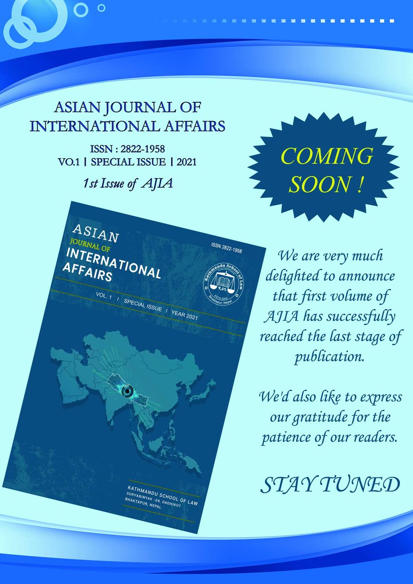 ajia_journal's tweet photo. Coming Soon!!!

We are very much delighted to announce that first volume of AJIA has successfully reached the last stage of publication. 

We would also like to express our gratitude for the patience of our readers. https://t.co/5XhlldqRHt