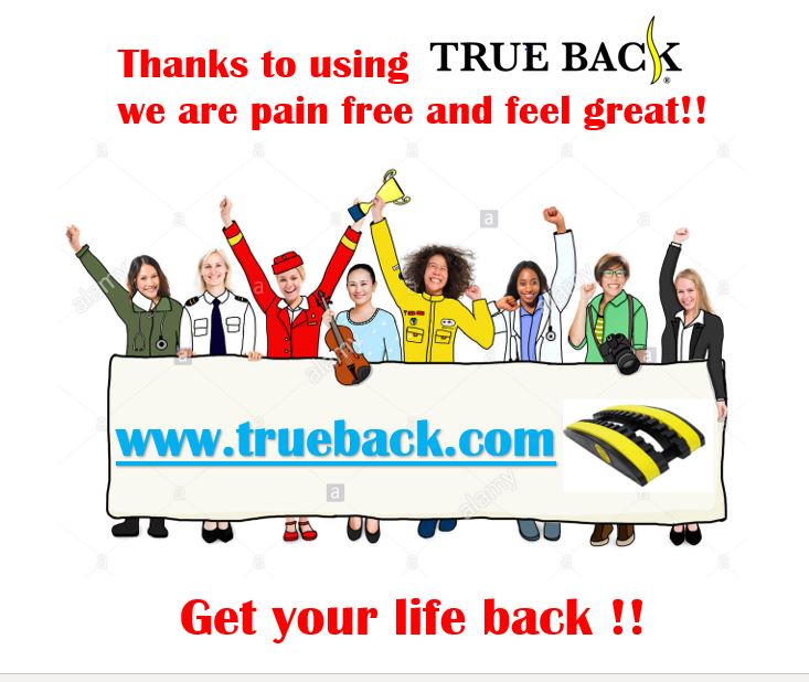 TrueBack_social's tweet photo. Successfully helping people get their lives back for over 26 years TRUE BACK is the solution to your back pain, sciatica, spasms and provides many additional health benefits.  https://t.co/3NrkWanVjH  #backpain #sciatica #healthyliving https://t.co/wFltp35tOi