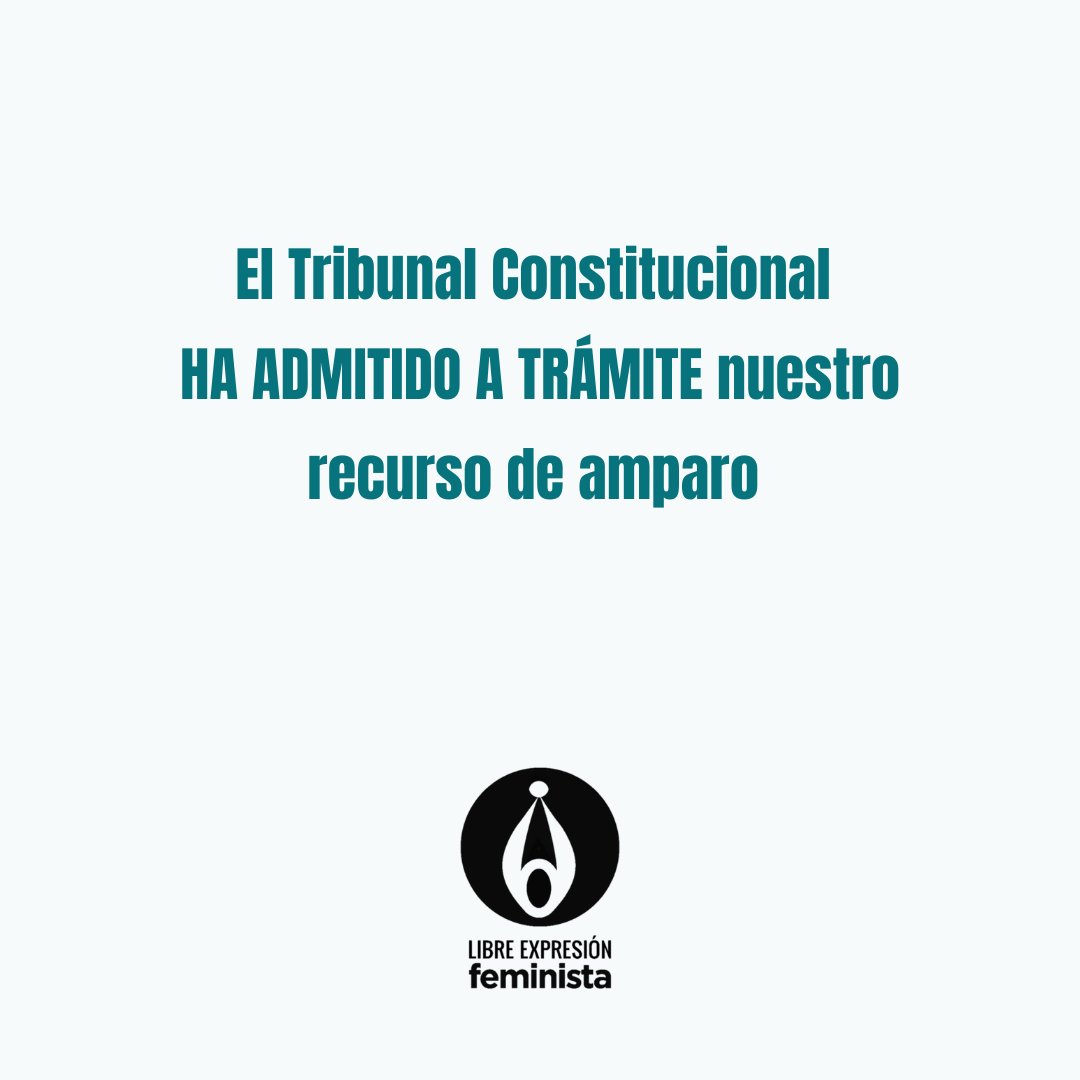 librefem's tweet photo. El Tribunal Constitucional ADMITE A TRÁMITE nuestro recurso de amparo. No es una victoria, pero es un paso. Esperamos la resolución.
#NiUnPasoAtrás #AmparemosAlCoño #DerogaciónDel525 https://t.co/0dDSewXsij