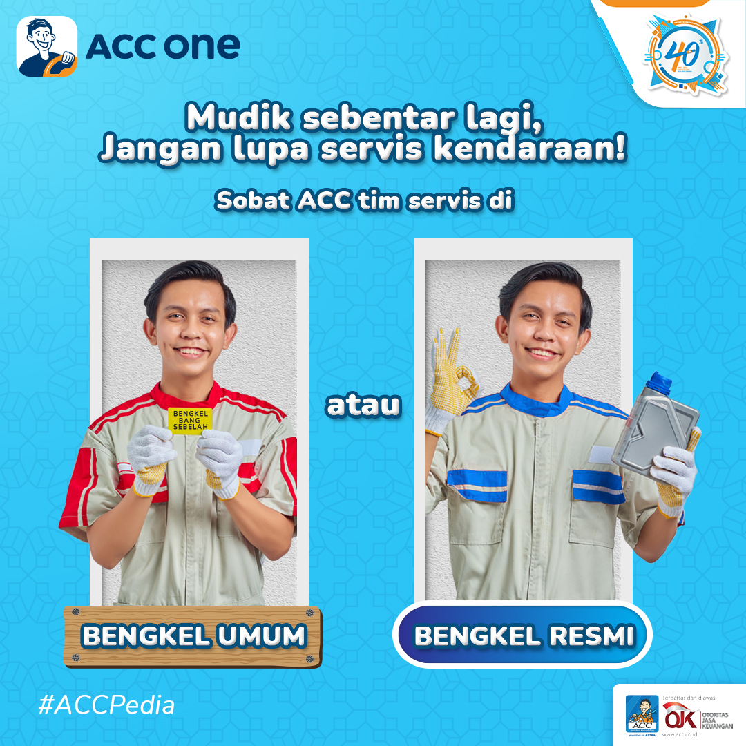 acconeid's tweet photo. Kalau urusan servis, biasanya Sobat ACC tim bengkel umum atau bengkel resmi nih? Hmmm, apa bedanya? Simak perbedaannya di gambar, yuk!
Artikel selengkapnya https://t.co/b1mrpDR7uF
#ACCWujudkanImpian
#ACCPedia
#KreditMudahDenganACC
#BengkelUmum
#BengkelResmi
#TipsOtomotif https://t.co/ri5tF4037T