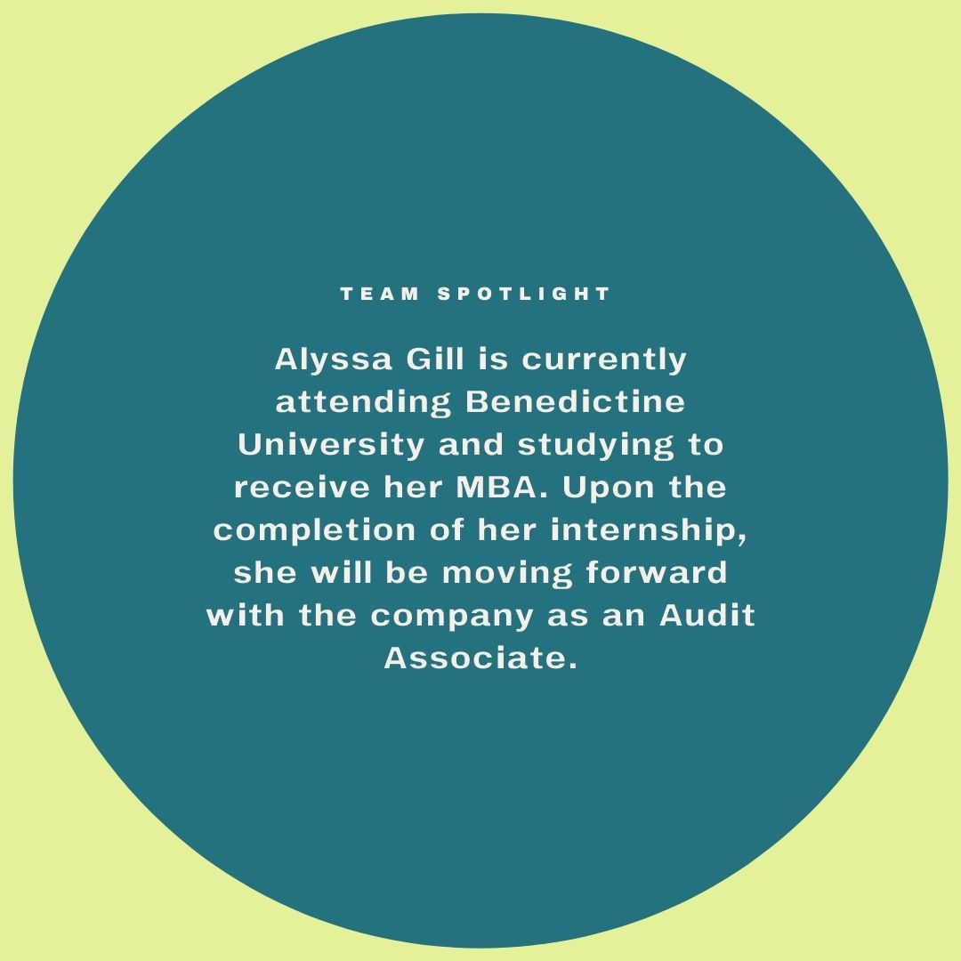 SassettiCPA's tweet photo. Happy #TeamSpotlightTuesday ! Alyssa Gill just recently finished up a successful busy season with Sassetti and she is looking forward to continuing her time with Sassetti after her internship as an Audit Associate! #taxseason #taxintern #sassettiintern https://t.co/o4LGkcEqjw