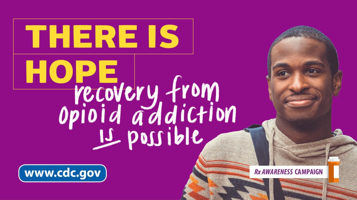 CDCgov's tweet photo. Tele misused prescription #opioids from age 13. He shares the effect they had on his life and his #recovery from #OpioidUseDisorder. 
 
Don’t give up. There is hope, and recovery is possible. Learn more: https://t.co/LgsvhdphjK.
#RxAwareness https://t.co/xgI2vd5lcG