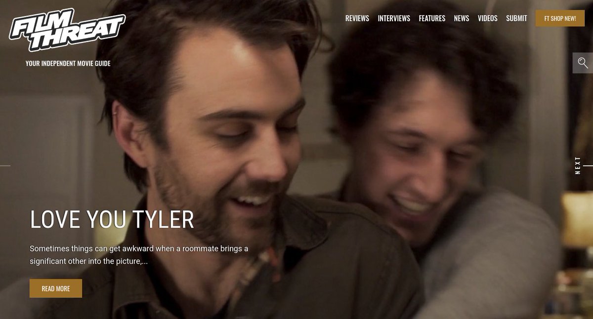 FilmThreat's tweet photo. "...not a buddy film, nor is it a bromance story. It's something more..." Chris Salce works up the courage to say Love You Tyler.
https://t.co/MEF7G5Kqtp #SupportIndieFilm #LoveYouTyler #Short #Comedy https://t.co/6Qz2JFotl6
