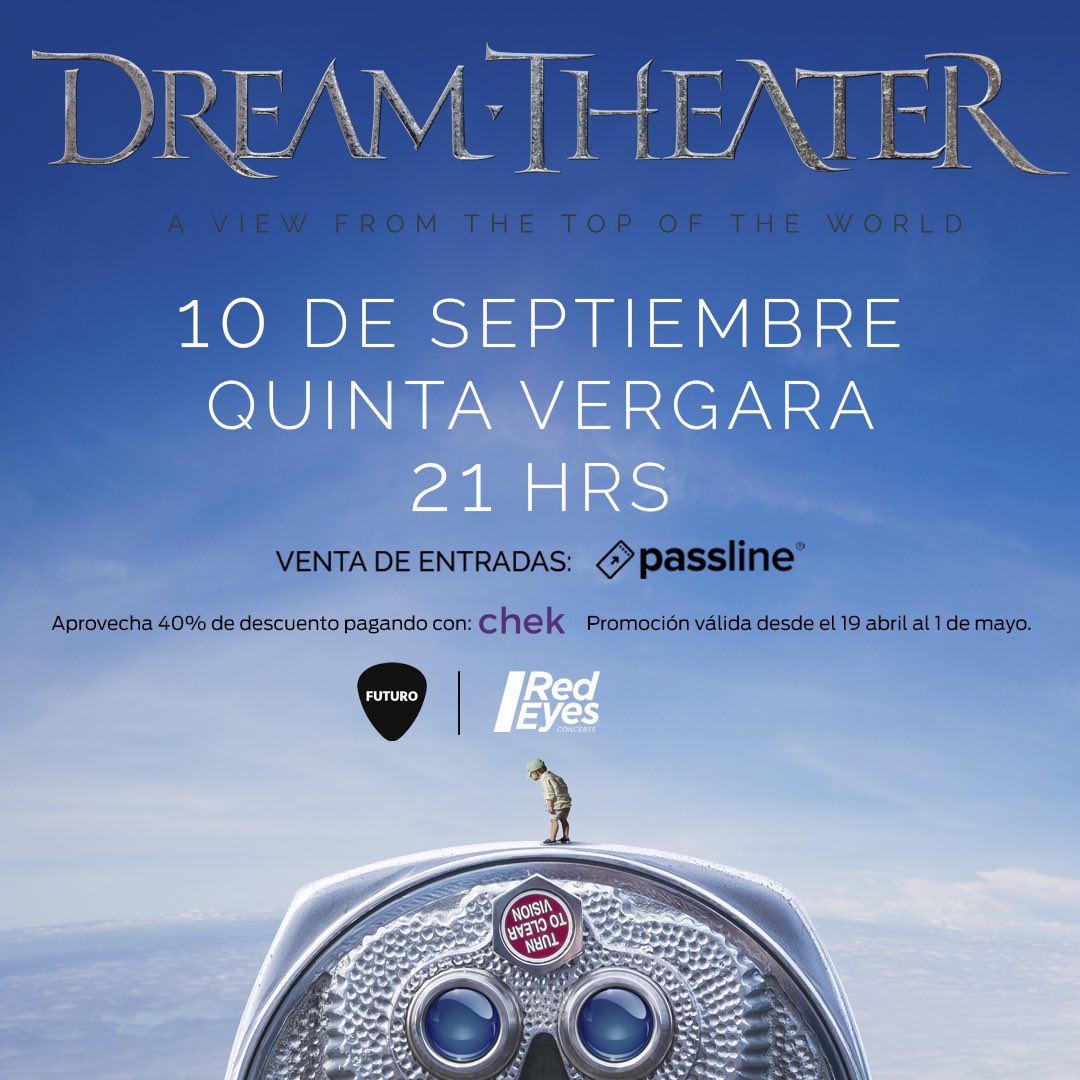 Ya están a la venta las entradas para el regreso de #DreamTheater a #Chile! Compra tus entradas en en <a href="/PassLineChile/">Passline Chile</a>