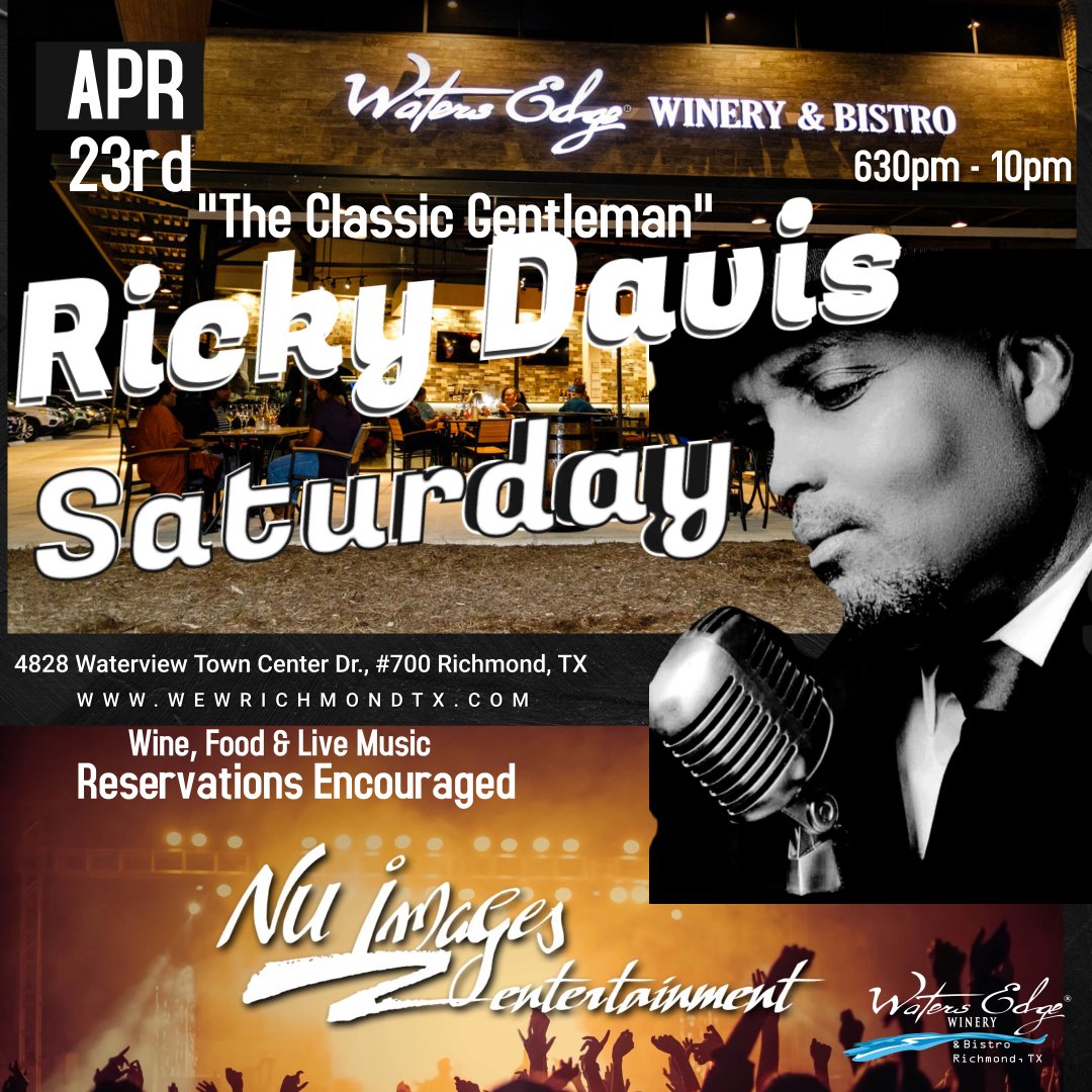 watersedgetexas's tweet photo. We are paring our wine this Saturday with some #FrankSinatra by Ricky Davis, this is an amazing artist and actor. Make reservations on our website, get there early! https://t.co/8etRPPw0E2 https://t.co/z199rxc9pH