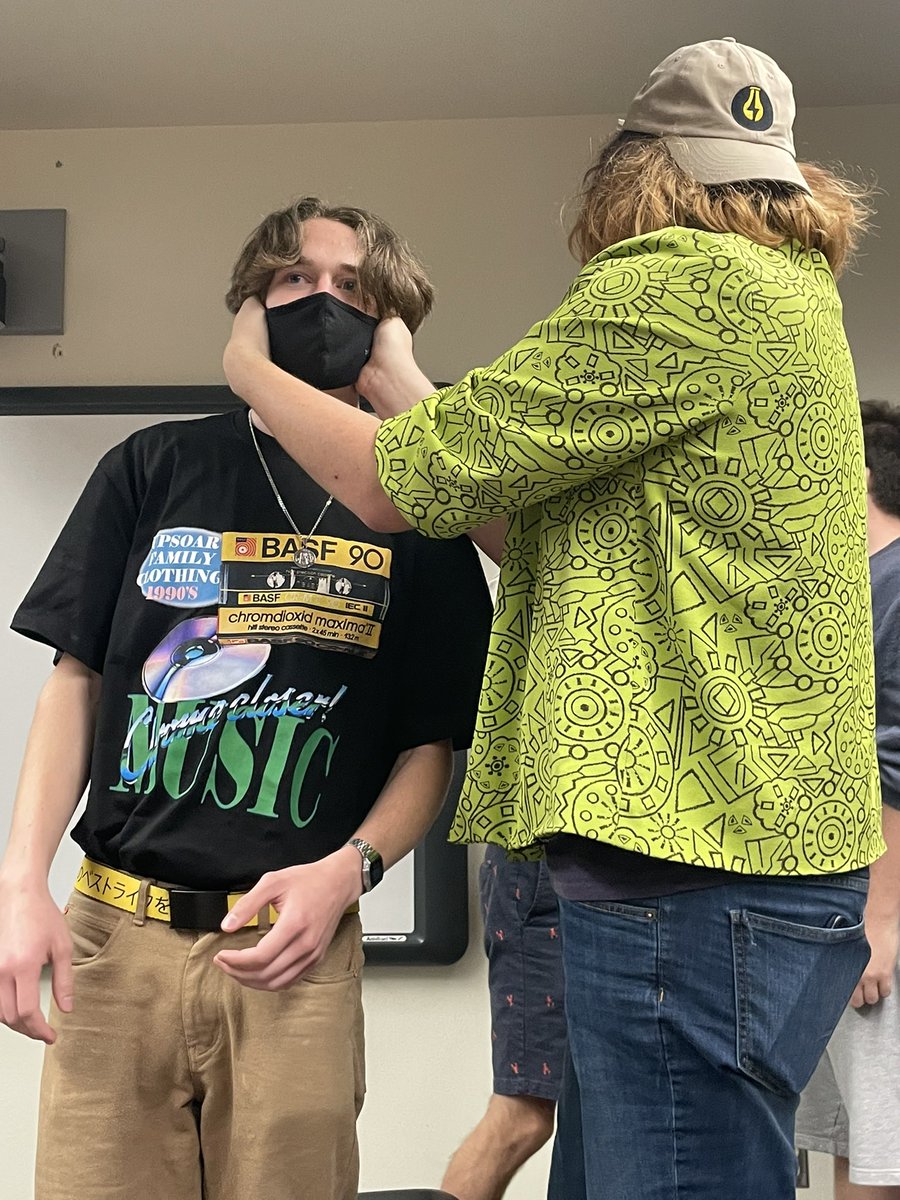 TXSTcomedy's tweet photo. Improv or tender moment caught on camera? You would only know if you went to the show :) https://t.co/TMF5TDx6ig